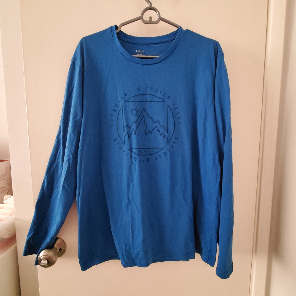 Blue Long Sleeve Columbia Shirt
